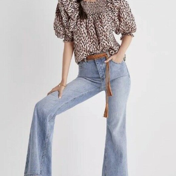 Anthropologie Denim - Anthropologie Pilcro Sz 29 High Rise Button Fly Boot Cut Flare Blue Jeans NEW